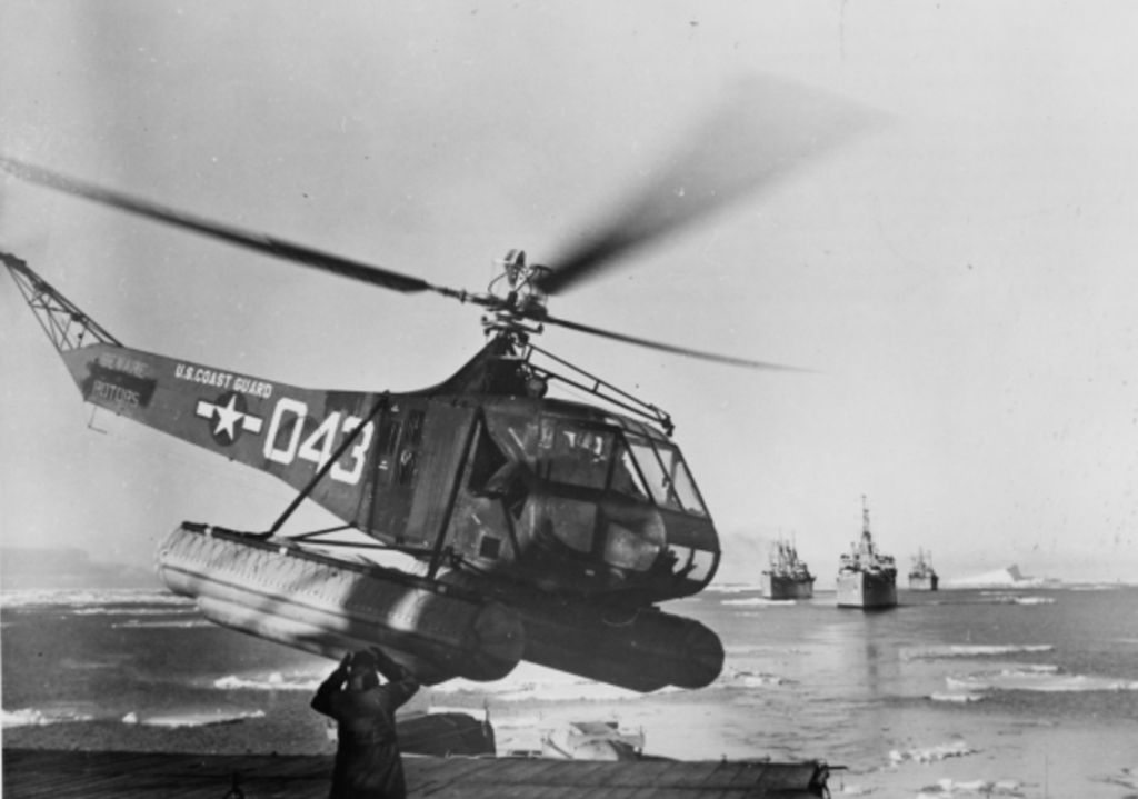 Sikorsky R-4 helicopter operating during Operation Highjump
